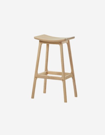 PACK DE 2 TABURETES DE MADERA MACIZA EN TONO NATUR