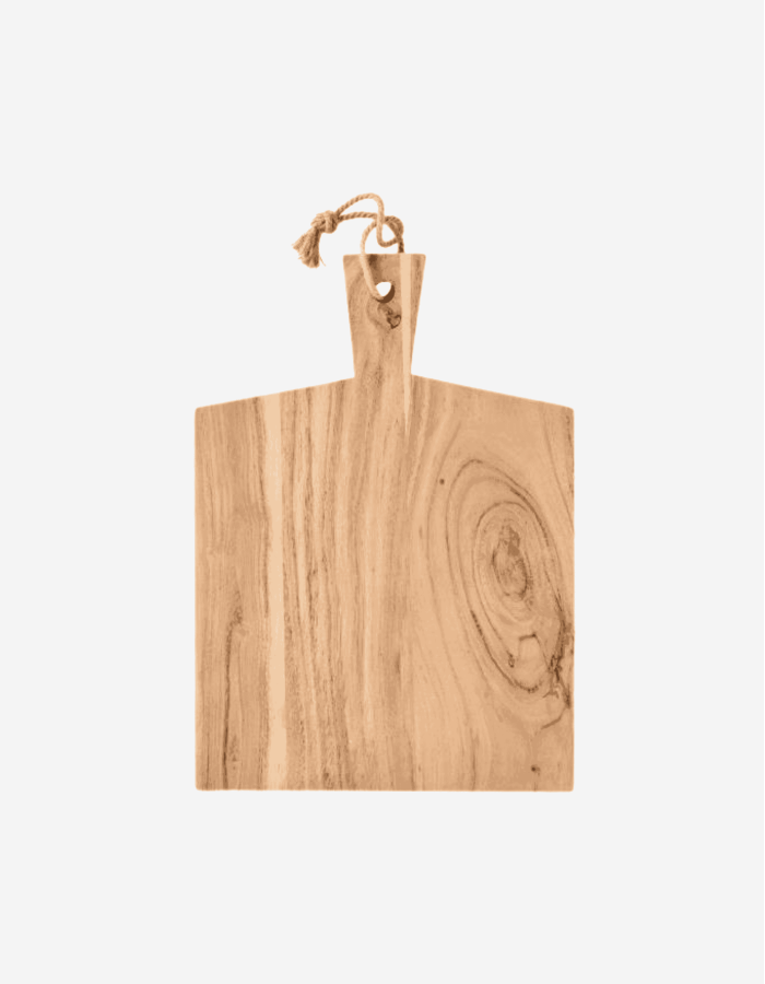 TABLA OVALADA CON ASA Y CUERDA DE YUTE EN MADERA D