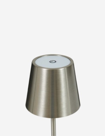 LAMPARA EXTERIOR CODY ALTO 36CM METAL PLATEADO