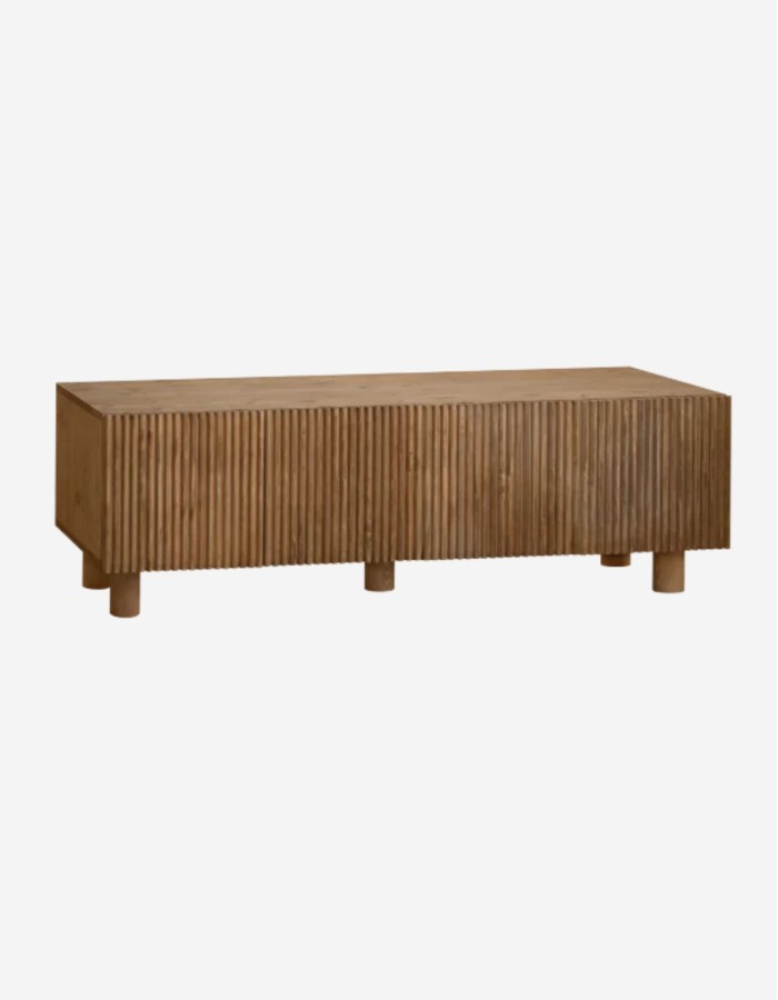 MUEBLE TV DE MADERA DE ABETO Y PINO EN TONO ROBLE 