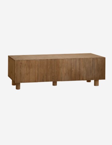 MUEBLE TV DE MADERA DE ABETO Y PINO EN TONO ROBLE 