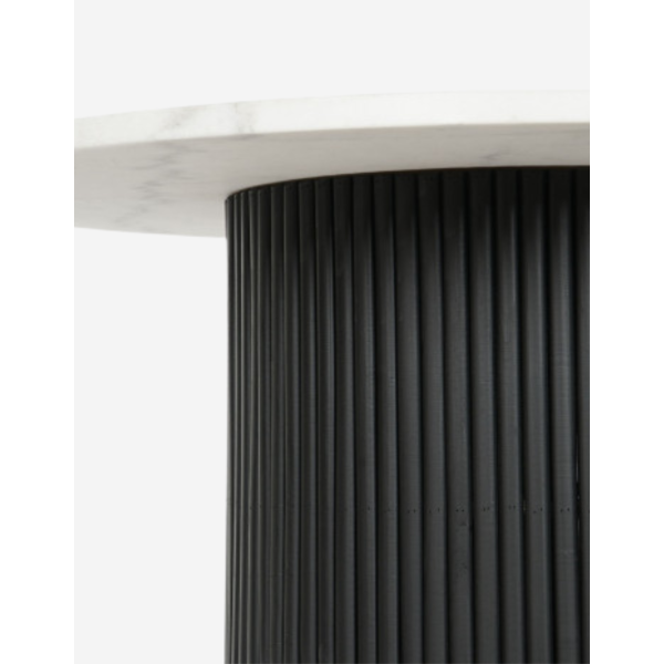 --MESA CENTRO MÁRMOL MDF 80X80X42 BLANCO