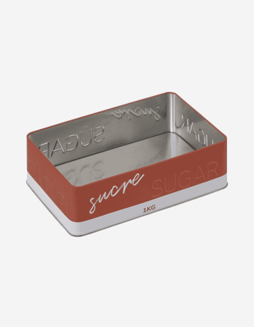 --CAJA METAL PARA TERRONES DE AZÚCAR 