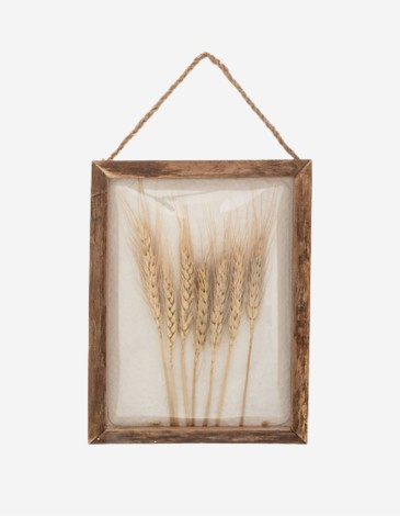 CUADRO TRIGO 3D MADERA 20X25CM