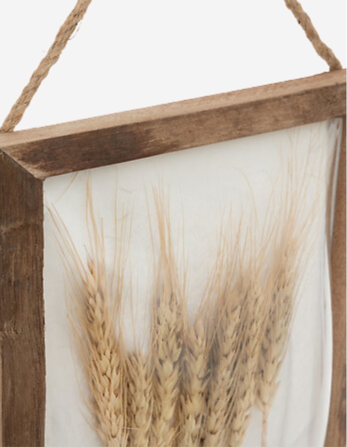 CUADRO TRIGO 3D MADERA 20X25CM