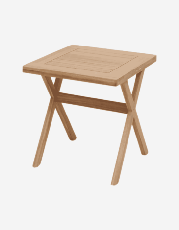 MESA DE JARDIN CUADRADA XENIA ACACIA 2 PZS