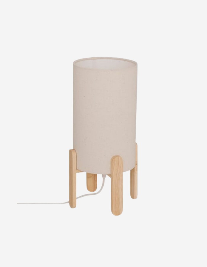 LÁMPARA DE MESA RAFA BASE DE MADERA