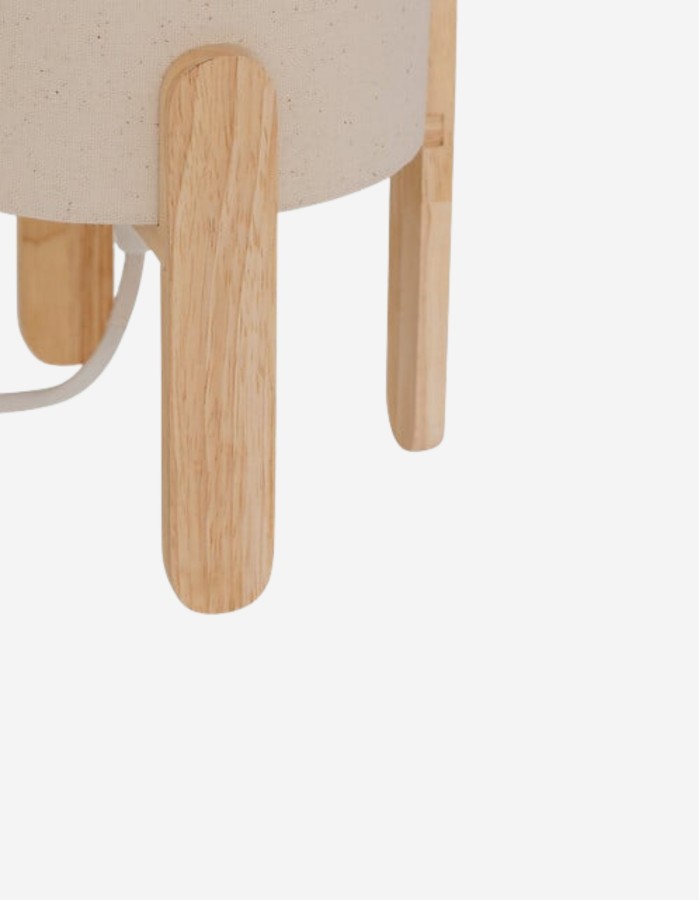 LÁMPARA DE MESA RAFA BASE DE MADERA