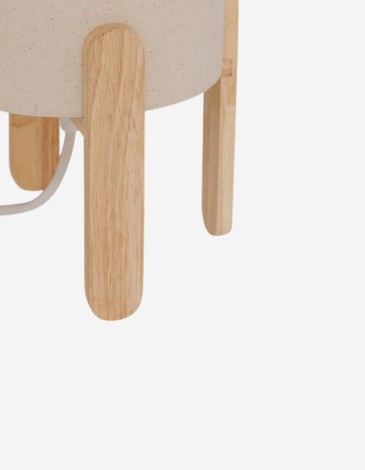 LÁMPARA DE MESA RAFA BASE DE MADERA