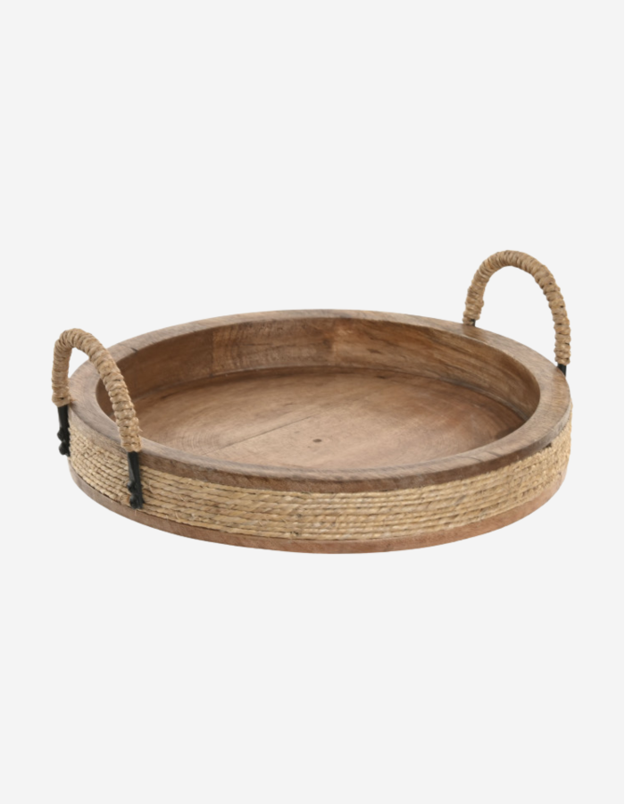 BANDEJA ACACIA INOX NATURAL 46X28
