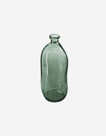 JARRÓN CRISTAL RECICLADO VERDE 51CM