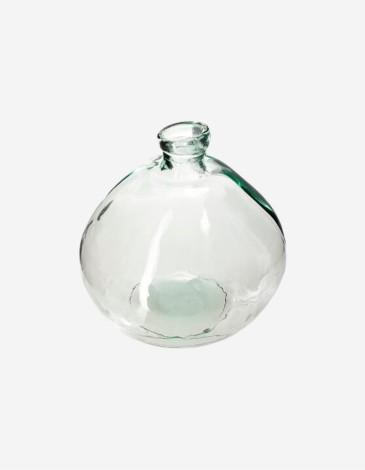 JARRÓN REDONDO CRISTAL RECICLADO 33CM