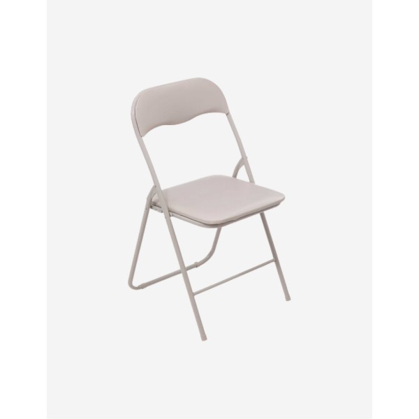 SILLA PLEGABLE DE PVC BEIGE