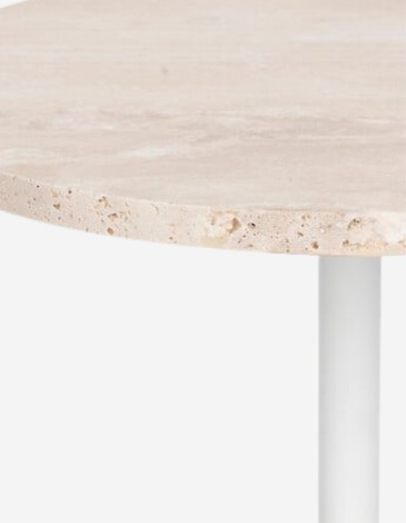 MESA AUXILIAR CELEN BLANCO TRAVERTINO