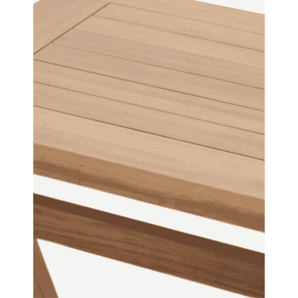 MESA DE JARDIN CUADRADA XENIA ACACIA 2 PZS