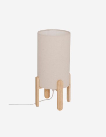 LÁMPARA DE MESA RAFA BASE DE MADERA
