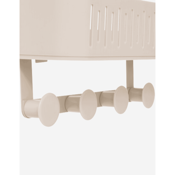 ESTANTE DE DUCHA 4 GANCHOS BEIGE
