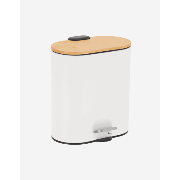 CUBO DE BASURA OVALADO 5L BLANCO