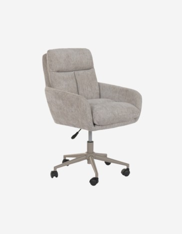 SILLA POLIESTER METAL 60X65X88 98 RUEDAS GRIS