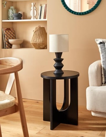 MESA DE CAFÉ "BLOOM" 40CM NEGRO 