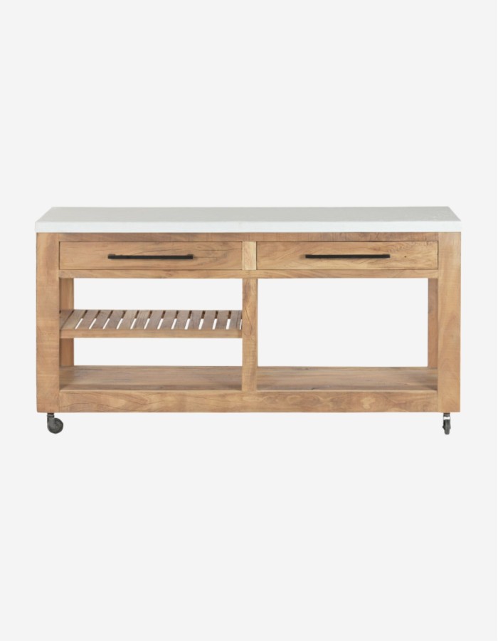 CONSOLA DE MADERA RECICLADA DE MANGO 150X40X80 CON