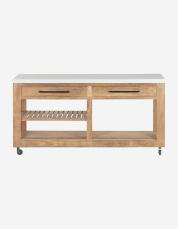 CONSOLA DE MADERA RECICLADA DE MANGO 150X40X80 CON