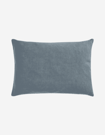 COJIN DE LINO EN TONO AZUL 50X70CM