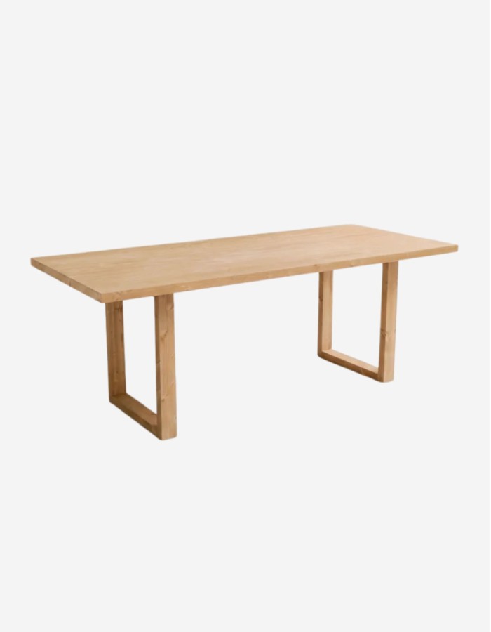 MESA DE CENTRO DE MADERA MACIZA EN TONO ROBLE MEDI