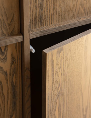 MUEBLE DE BAÑO DE CHAPA DE FRESNO NATURAL EN TONO 