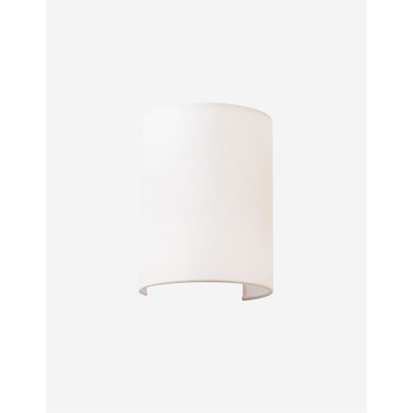 LÁMPARA DE PARED CON PANTALLA DE TELA EN TONO BEIG