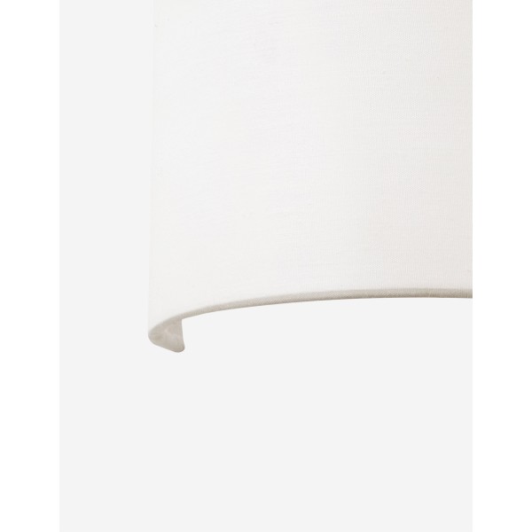 LÁMPARA DE PARED CON PANTALLA DE TELA EN TONO BEIG