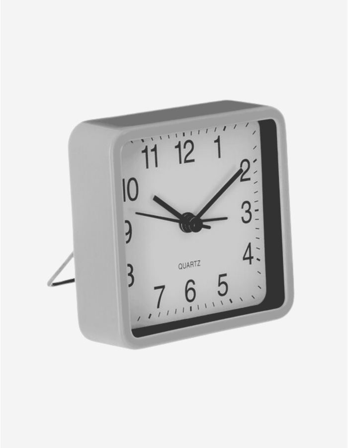 --RELOJ DE SOBREMESA "FLAVIA", METAL Y MAD