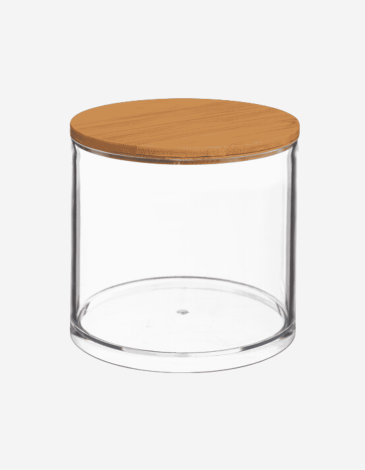 CAJA REDONDA BAMBÚ PARA ALGODÓN