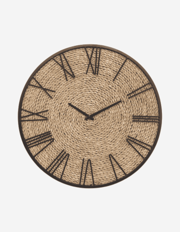 RELOJ DE PAJA DE METAL NICO D50CM