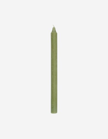 VELA ALTA EN COLOR VERDE MUSGO 29CM