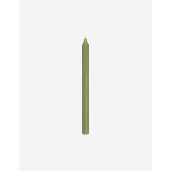 VELA EN TONO VERDE MUSGO 18CM