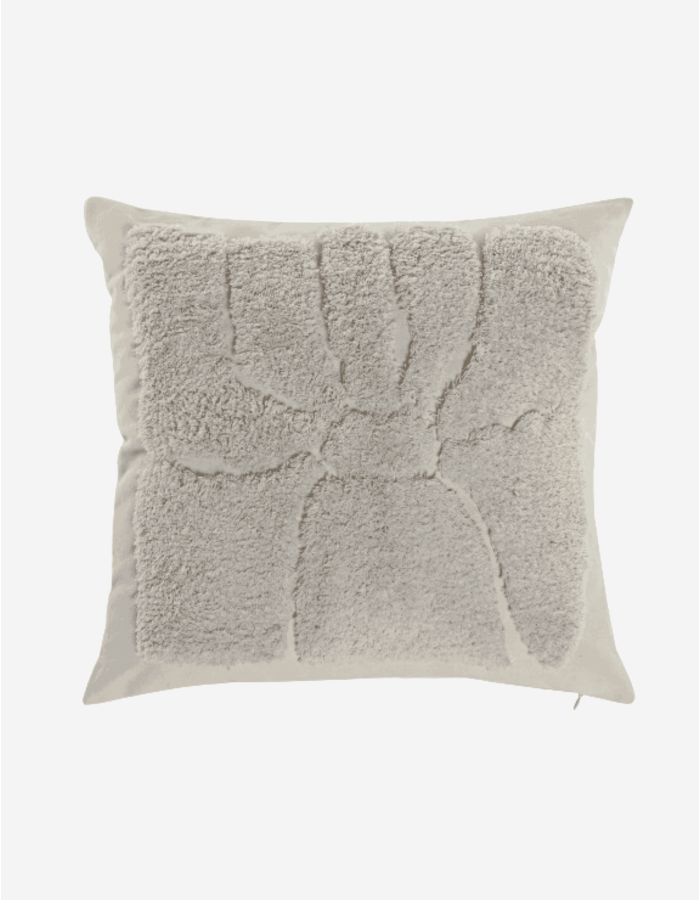 COJÍN ALGODÓN 45X45 420GR BORDADO BEIGE