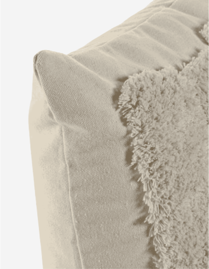 COJÍN ALGODÓN 45X45 420GR BORDADO BEIGE