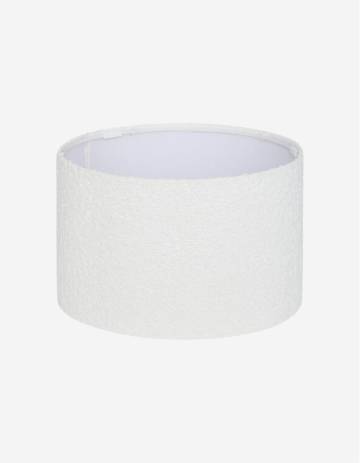 PANTALLA BELLINE 30CM DIAM. BOUCLE BLANCO