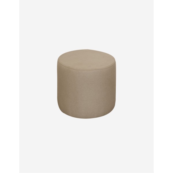 PUFF EN TONO TAUPE DE 44X42 CM