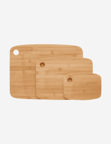 CONJUNTO DE 3 TABLAS DE CORTAR DE BAMBÚ