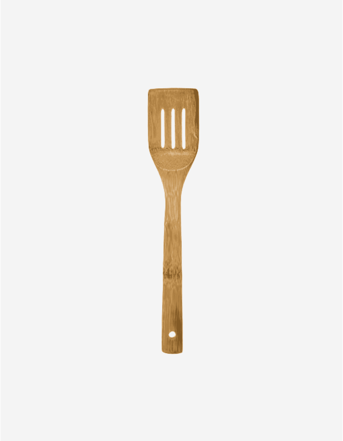 JUEGO 4 UTENSILIOS BAMBÚ CON RECIPIENTE