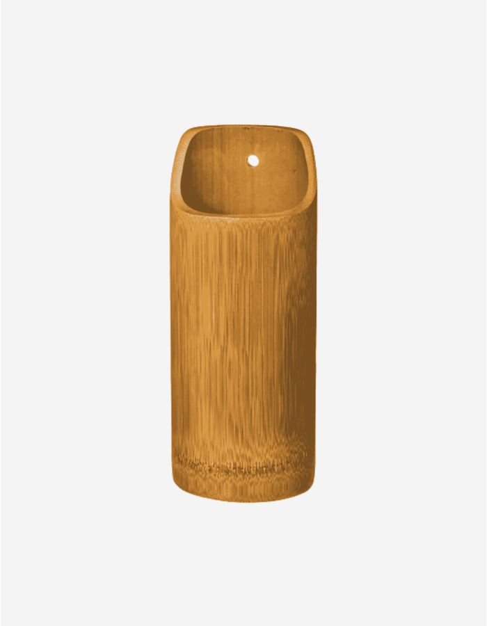 JUEGO 4 UTENSILIOS BAMBÚ CON RECIPIENTE