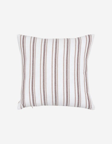 COJÍN GROOVE 40X40 CM RAYADO BEIGE LINO