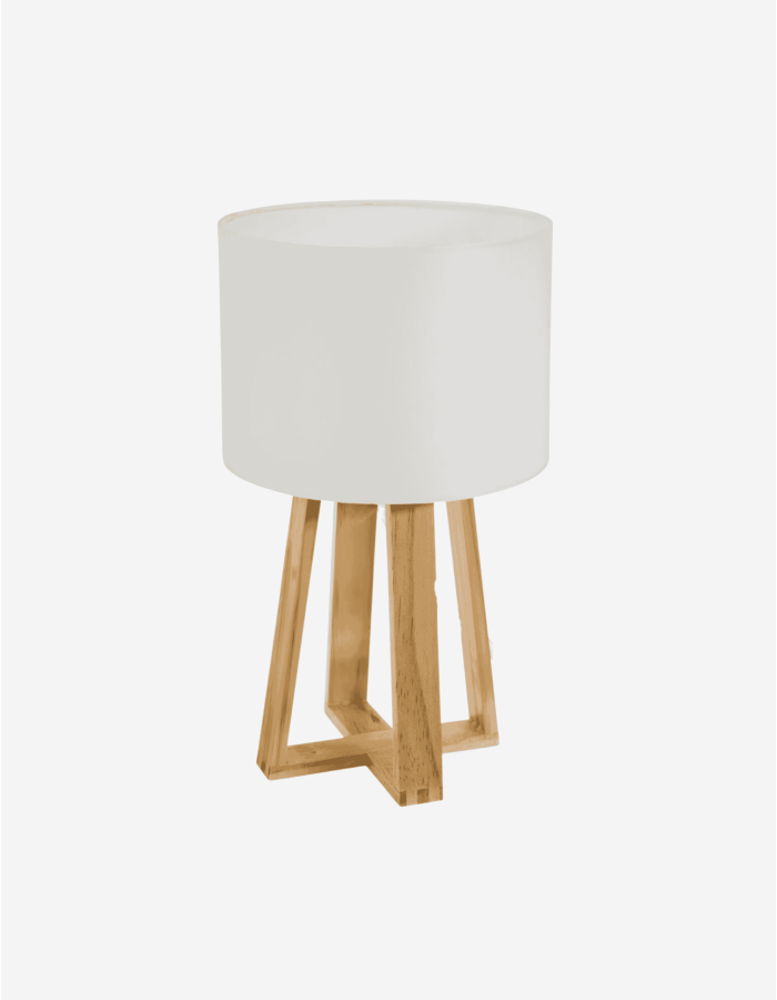 LÁMPARA DE MESA MADERA MOLU BLANC 