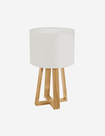 LÁMPARA DE MESA MADERA MOLU BLANC 