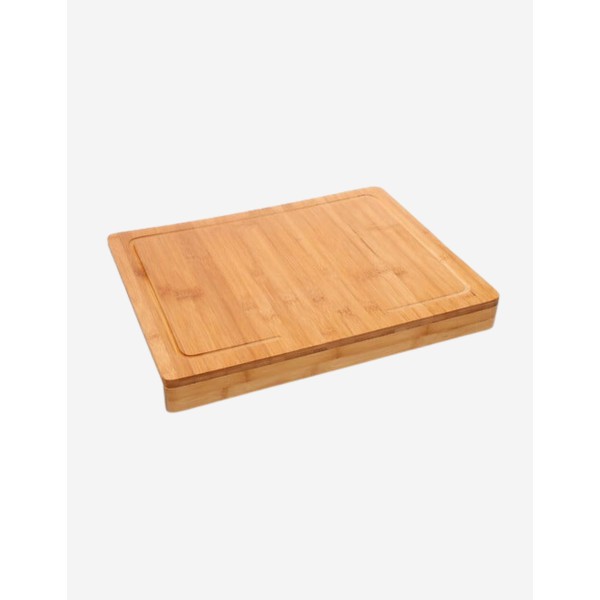 TABLA CORTAR BAMBÚ C/BORDE 45X34CM