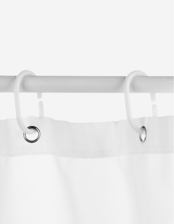 CORTINA DUCHA BLANCA POLIÉSTER 180X200CM