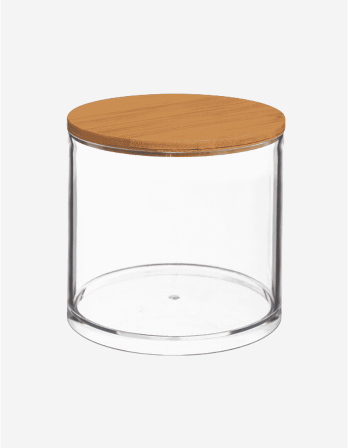 CAJA REDONDA BAMBÚ PARA ALGODÓN