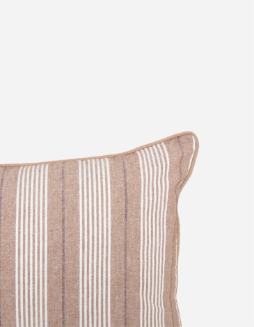 COJÍN GROOVE 38X58 CM RAYADO BEIGE LINO